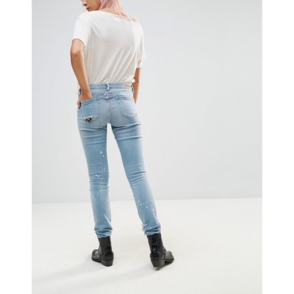 BLANK NYC Skinny Classique Splatter Jeans Womens Size 25 Distressed NWT - Picture 2 of 10